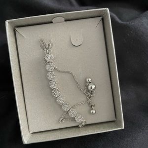 Adjustable 925 silver crystal bracelet